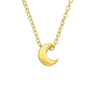 24k Gold Vermeil Dainty Crescent Moon Necklace